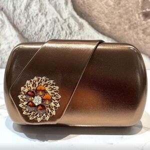 🆕 Leather and Rhinestone Clutch Purse